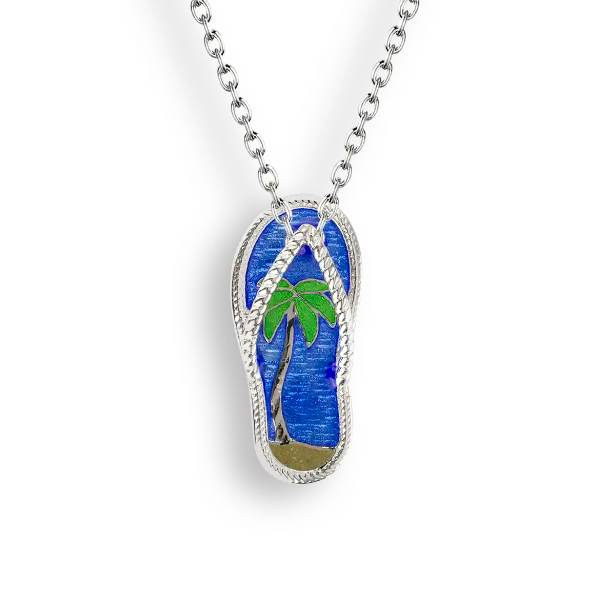 Blue Flip-Flop Necklace