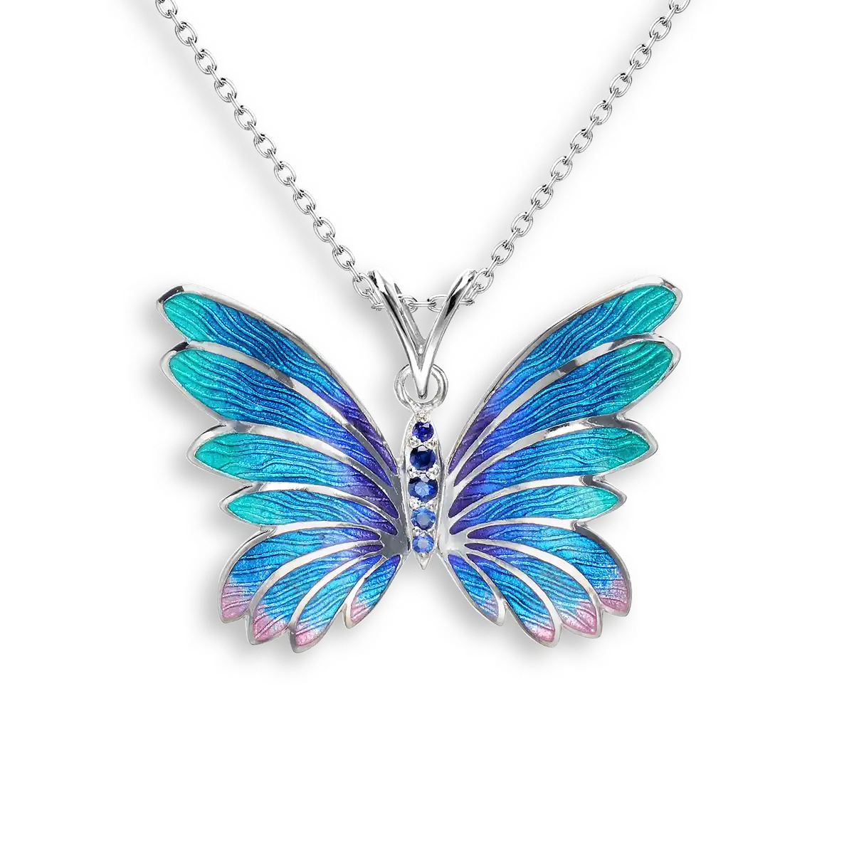 Blue Butterfly Necklace