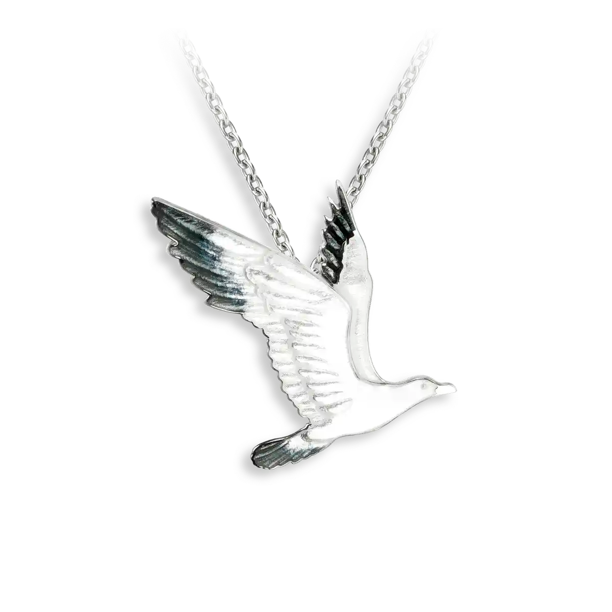 White Seagull Bird Necklace