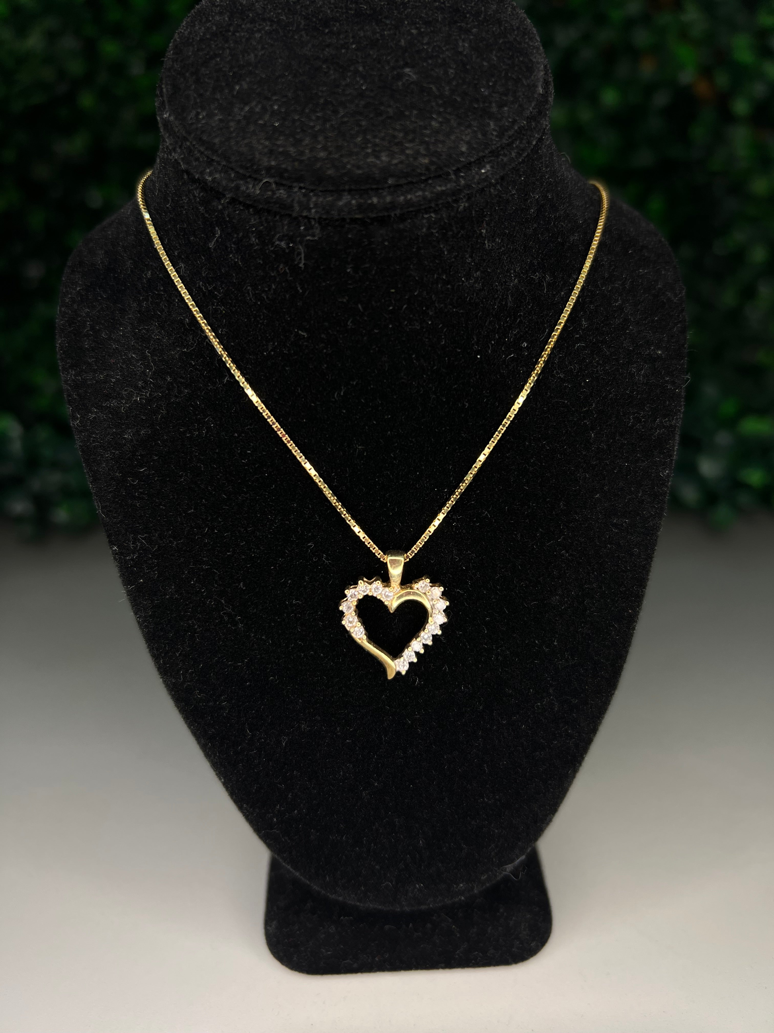 10KY Diamond Heart Pendant – Cape Fear Jewelers 10K McLee Diamond Heart Pendant main image 0