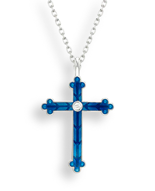 Blue Cross Necklace