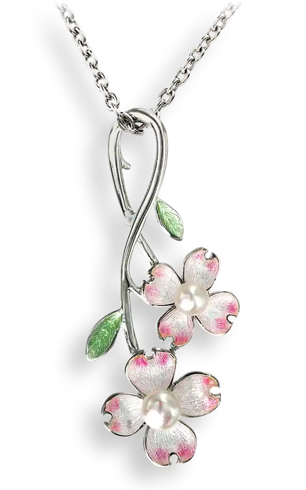 Dogwood Branch with Akoya Pearls