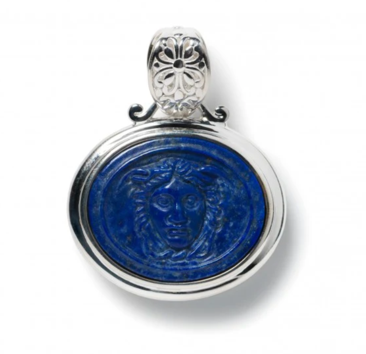 Southern Gates Lapis Medusa Intaglio Pendant