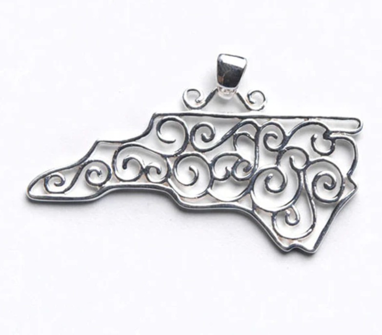 Southern Gates North Carolina Filigree Pendant