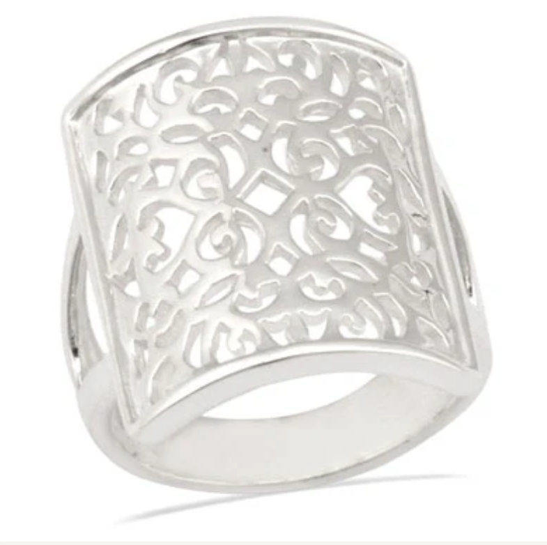 Southern Gates Rectangle Scroll Ring