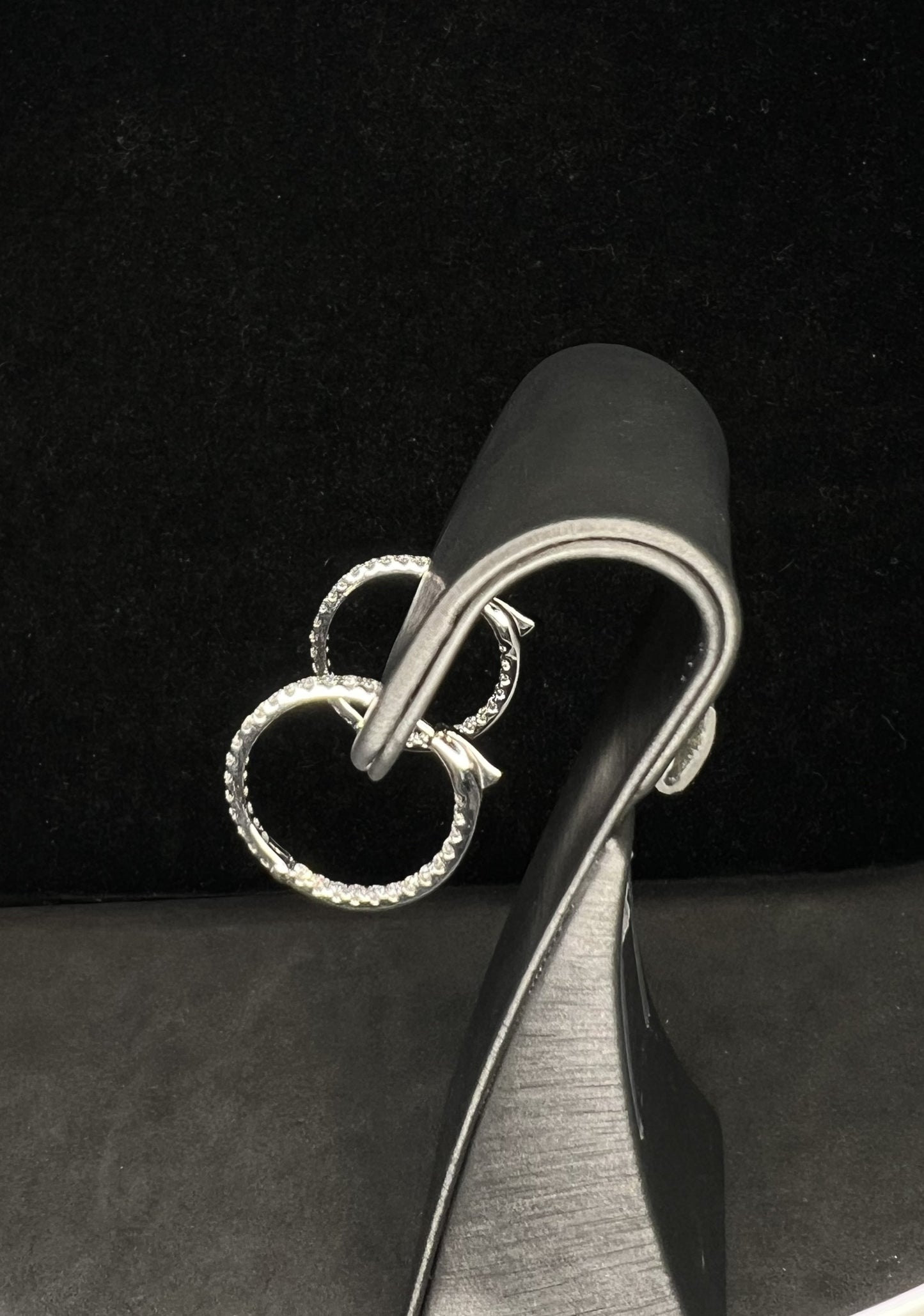 14KW 22mm 1.0 CTT "Inside and Out" Diamond Hoop Earrings