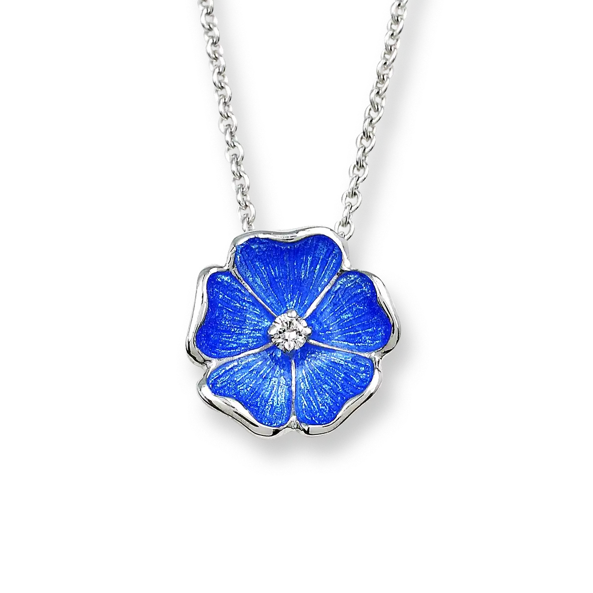 Blue Rose Necklace