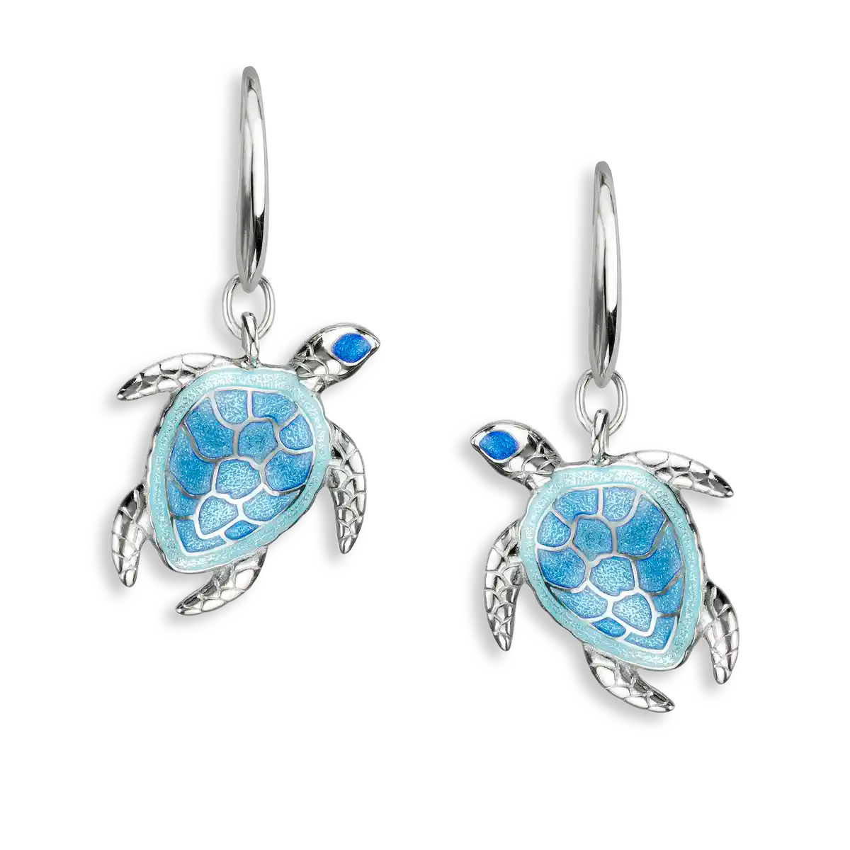 Lever back turtle earrings