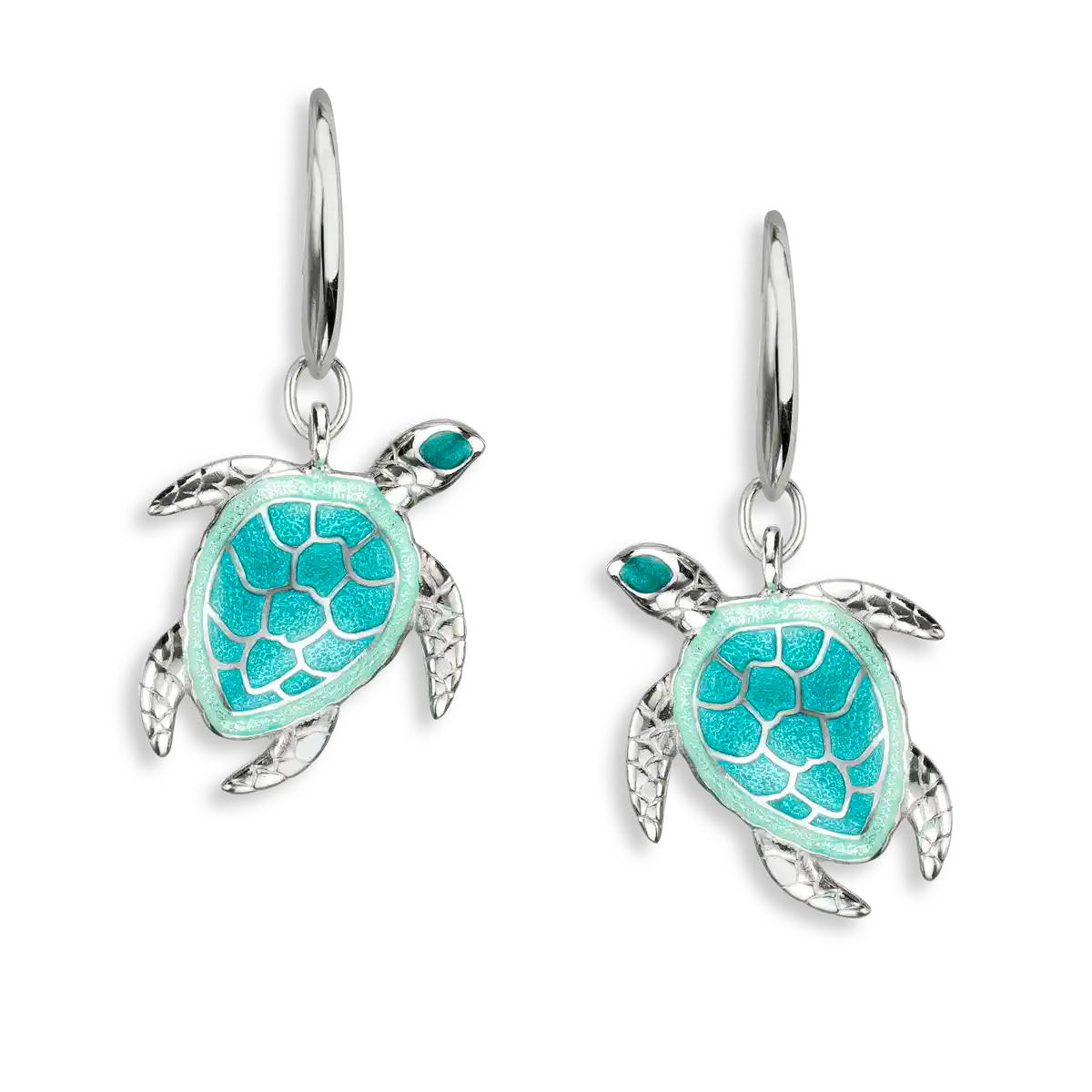Lever back turtle earrings