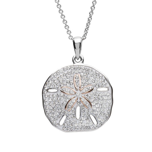 Sand Dollar Necklace With Crystals