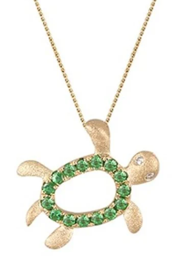 14K Sea Turtle Pendant