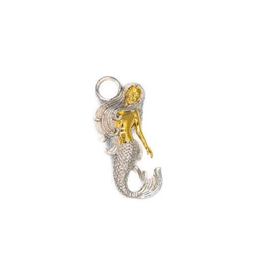 Kovel Sterling Two-Tone Mermaid Pendant