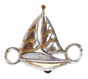 Kovel Sterling Two-Tone Sailboat Topper