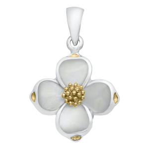 Kovel Mother-of-Pearl Dogwood Necklace