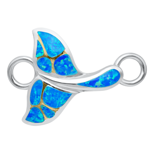 Kovel Sterling and Blue Opal Whale Tail Topper