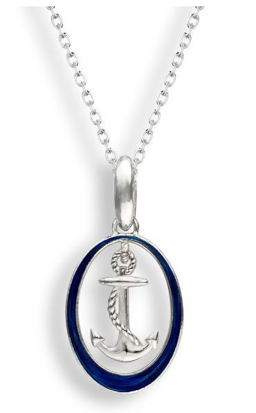 Blue Anchor Necklace