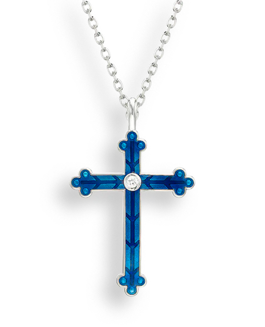 Blue Cross Necklace