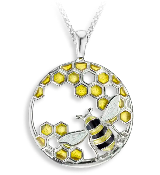 Honeycomb and Bee Necklace