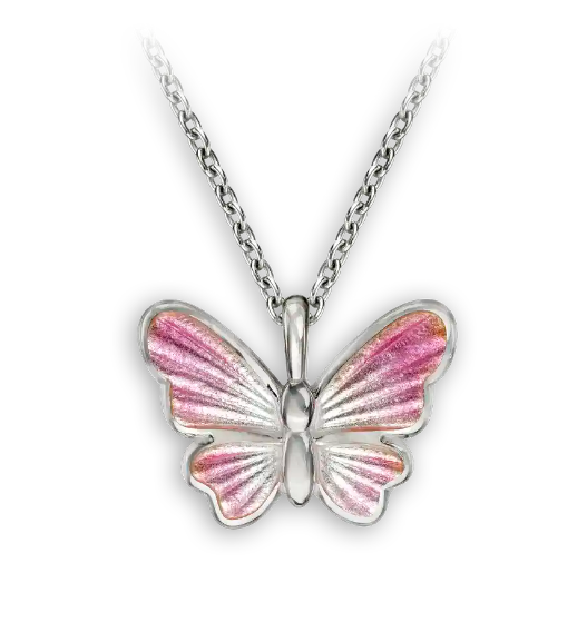 Pink Butterfly Necklace