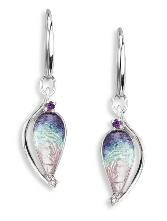 Teardrop Amethyst/Yellow Sapphire Earrings