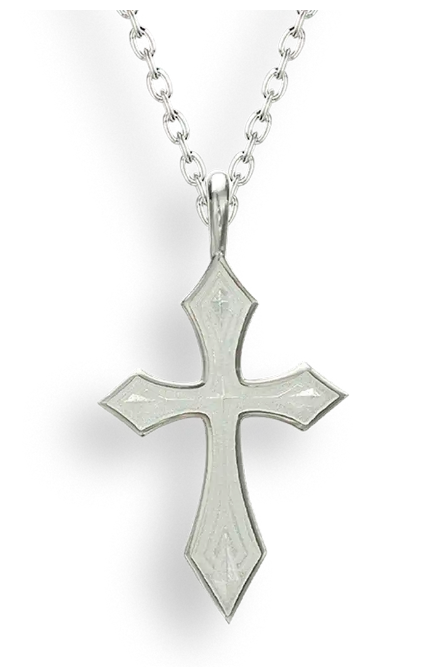 White Cross Necklace