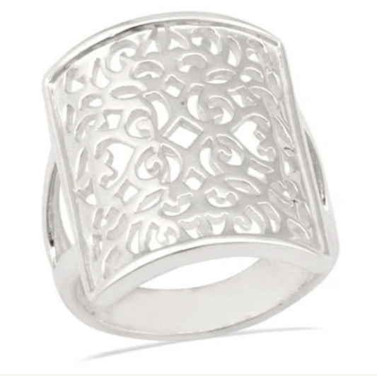 Southern Gates Rectangle Scroll Ring