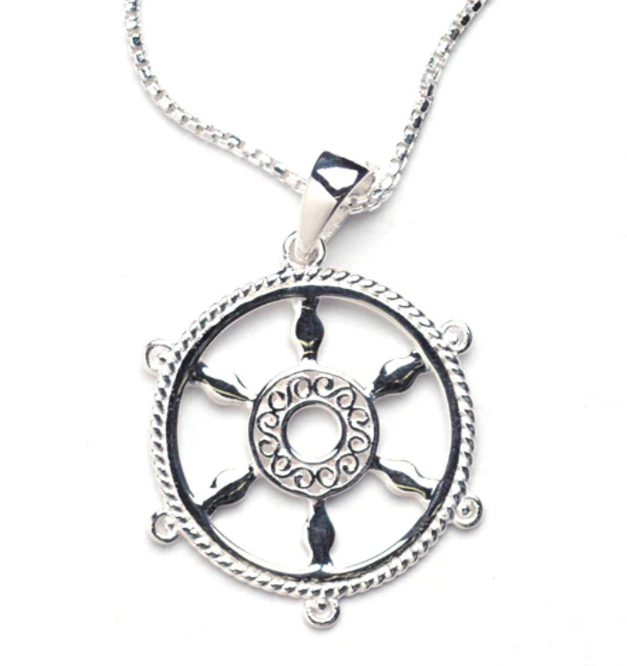 Southern Gates Ship Wheel Pendant