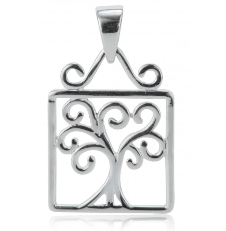 Southern Gates Oak Tree Square Pendant