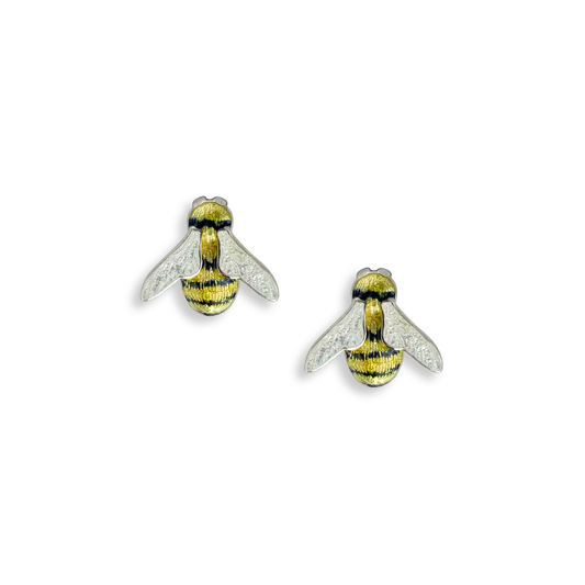 Yellow Honey Bee Post Earrings