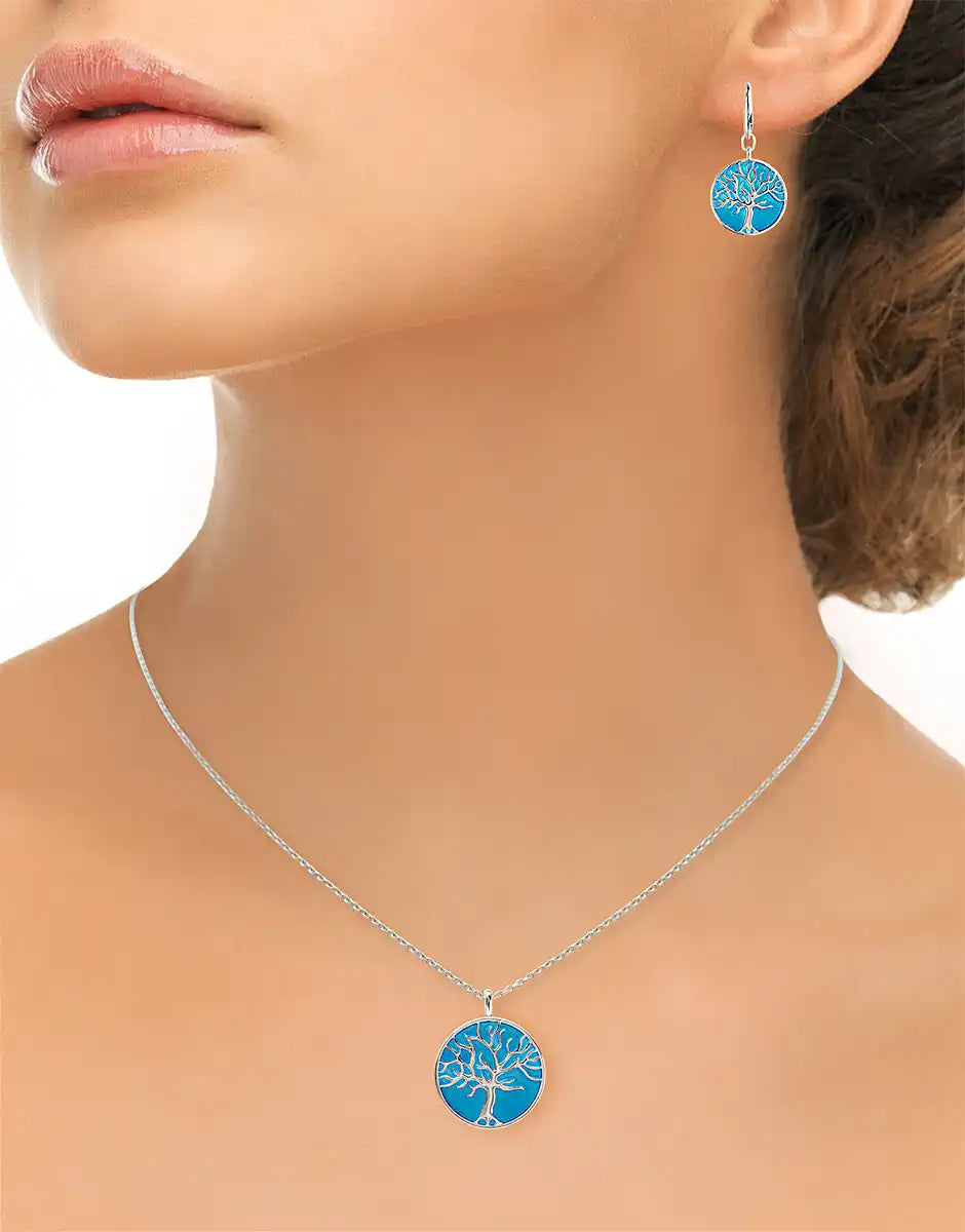 Blue Tree of Life Necklace